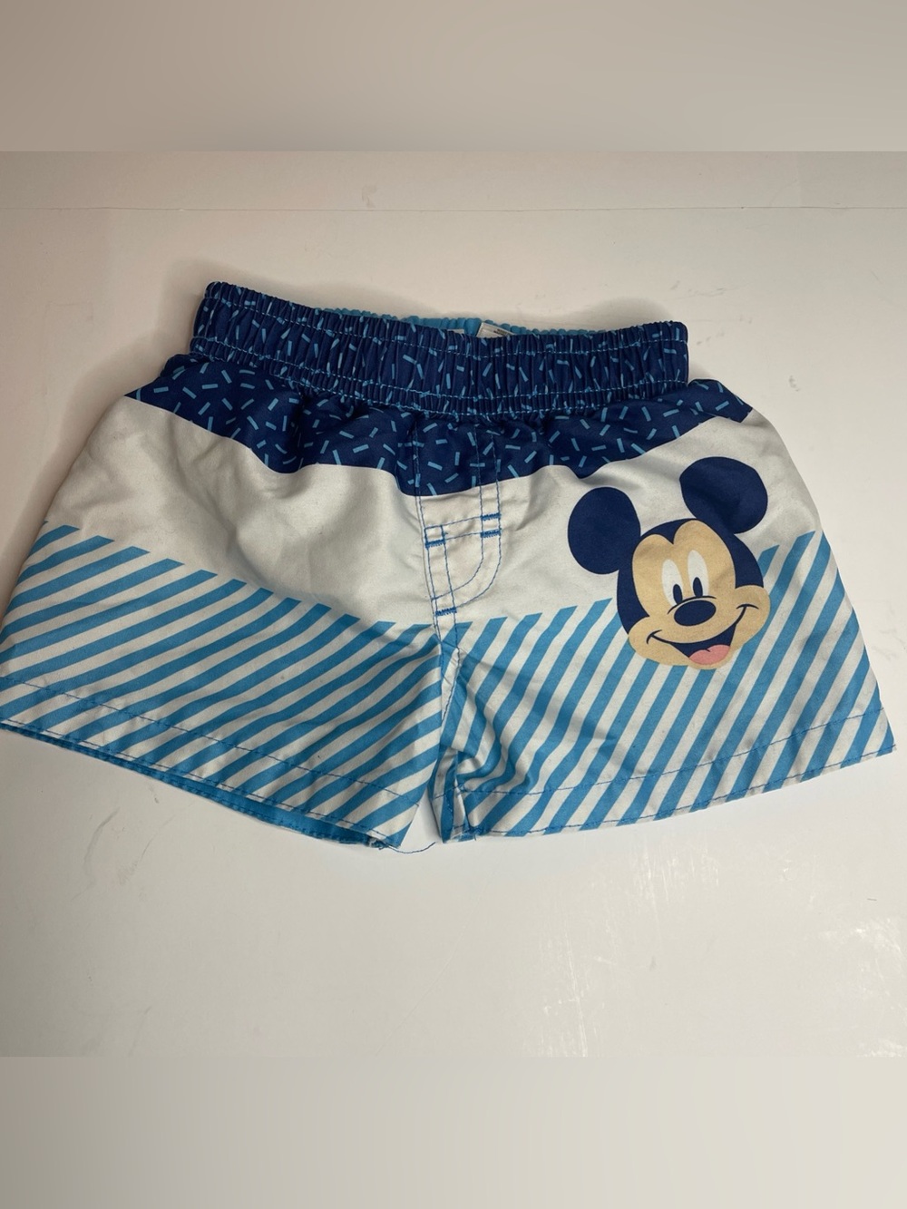 Disney Baby Boy Mickey Mouse Blue White Swim Trunks Pool Beach Summer 3-6 Months